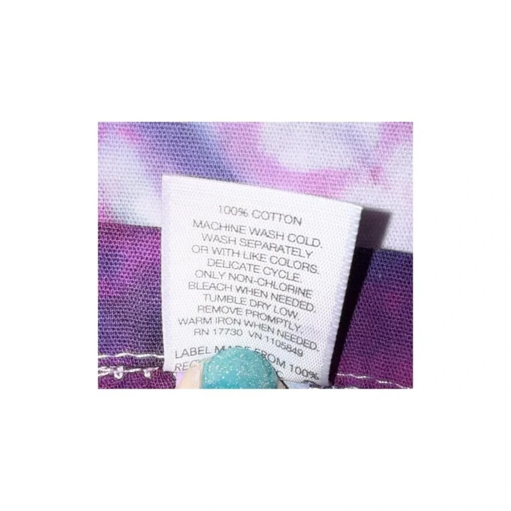 Threshold Purple Tie‑Dye Cotton Cloth - Boho Mandala Pattern - 100% Cotton